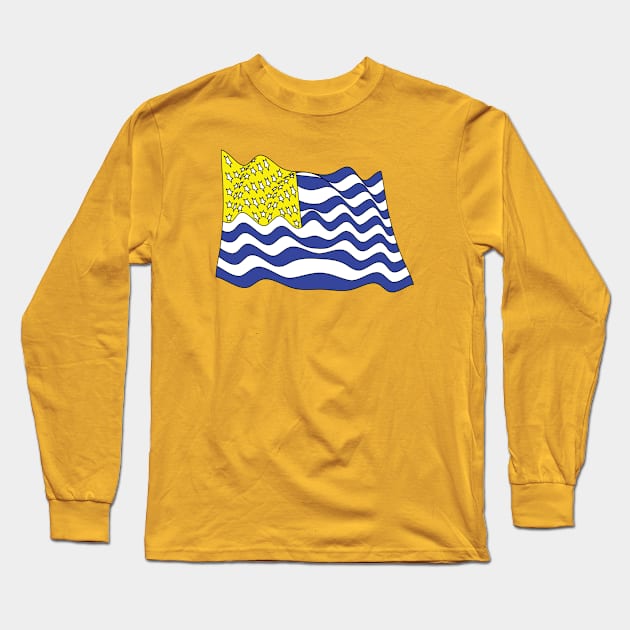 Ukrainian American support flag Long Sleeve T-Shirt by Donut lover